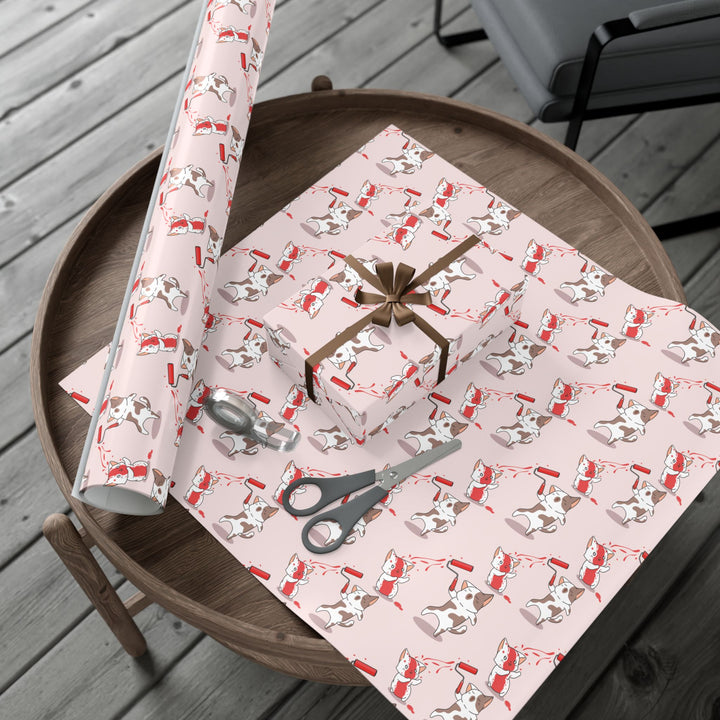 Paint Fight Cat Gift Wrap