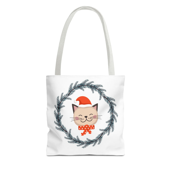 Vintage Christmas Cat Tote Bag