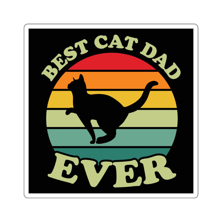 Best Cat Dad Ever Square Sticker