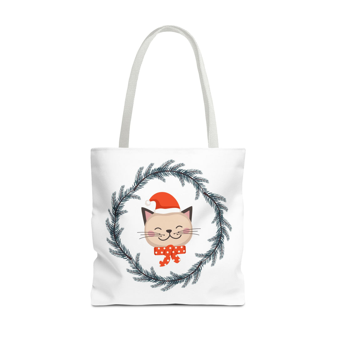 Vintage Christmas Cat Tote Bag
