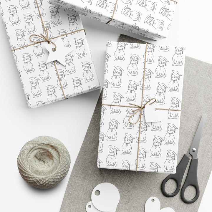 Commencement Cat Gift Wrap