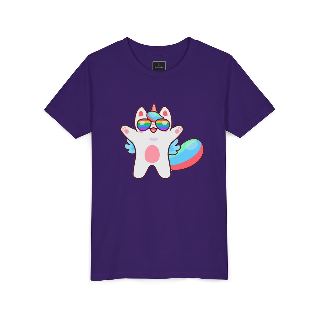 Caticorn Party Time Youth Short Sleeve Tee