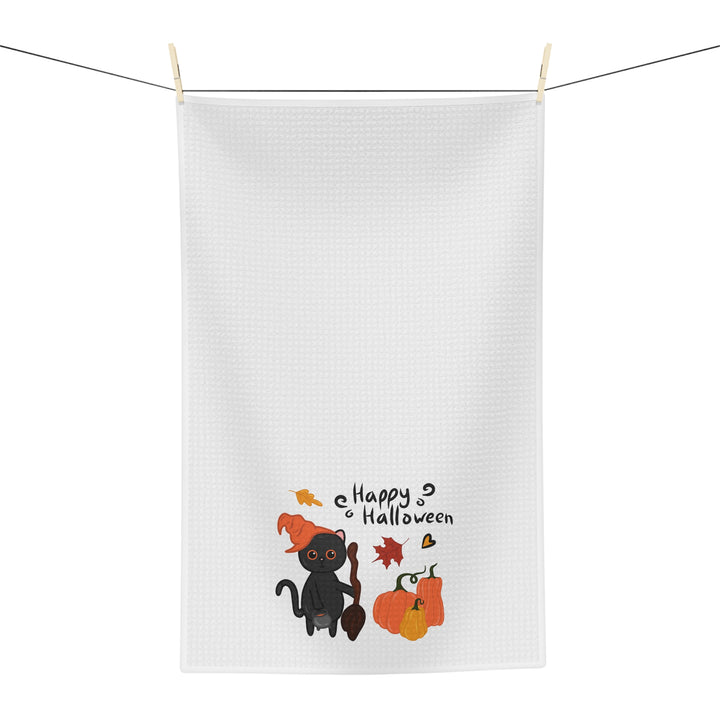 Happy Halloween Black Cat Tea Towel
