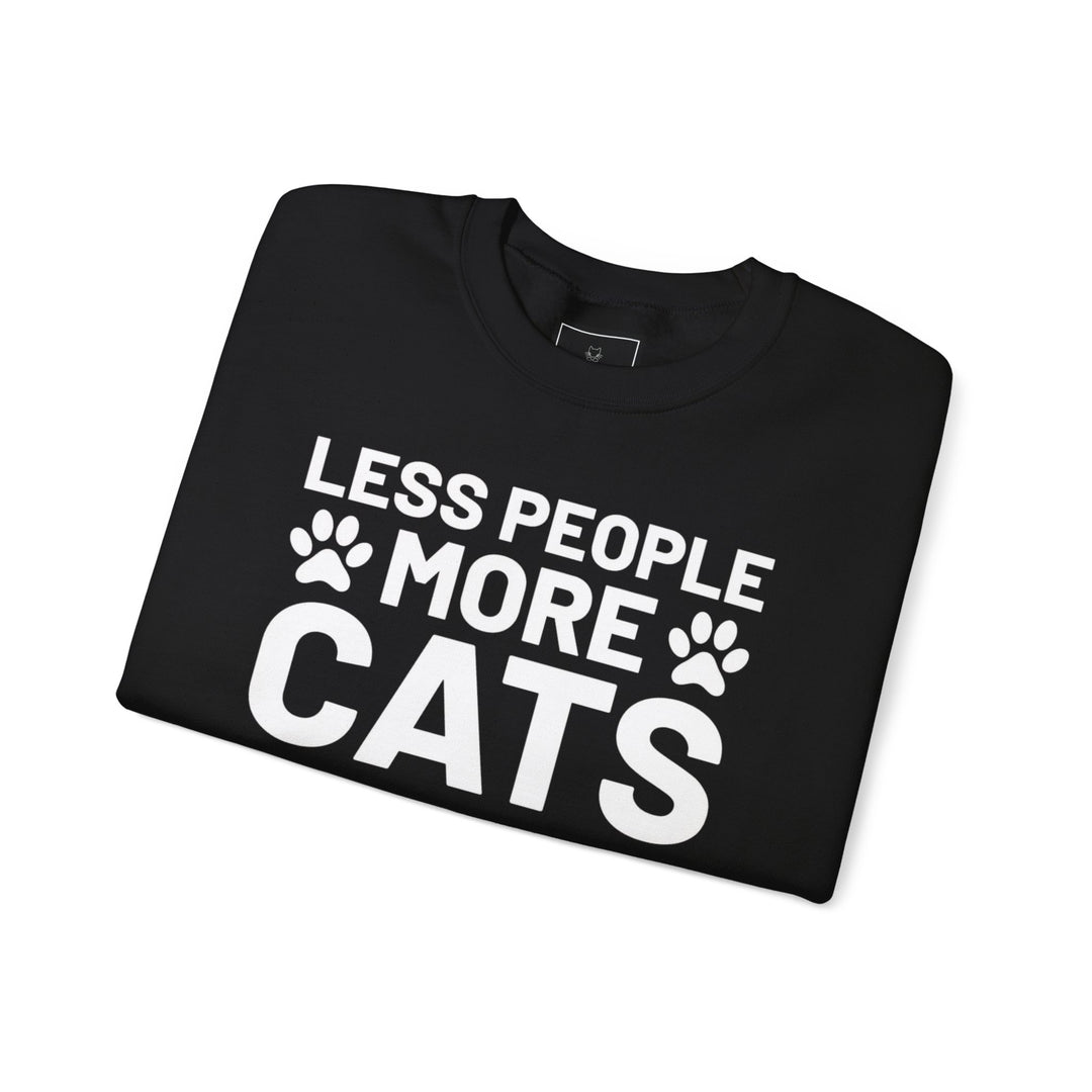 Less People More Cats Crewneck Sweatshirt