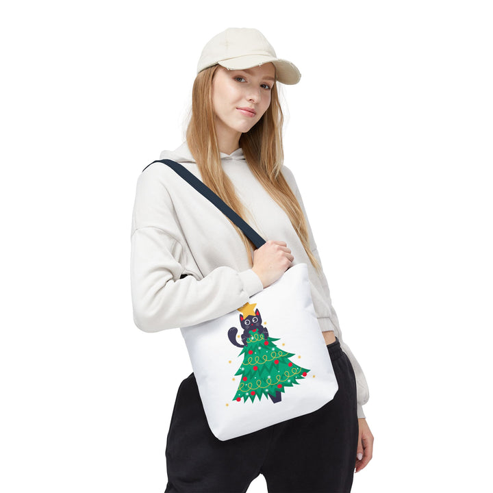 Cat Christmas Tree Tote Bag