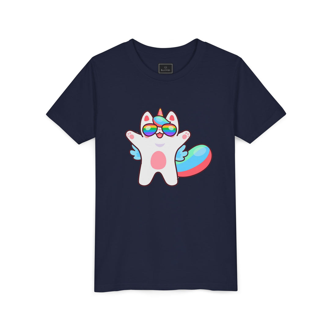 Caticorn Party Time Youth Short Sleeve Tee