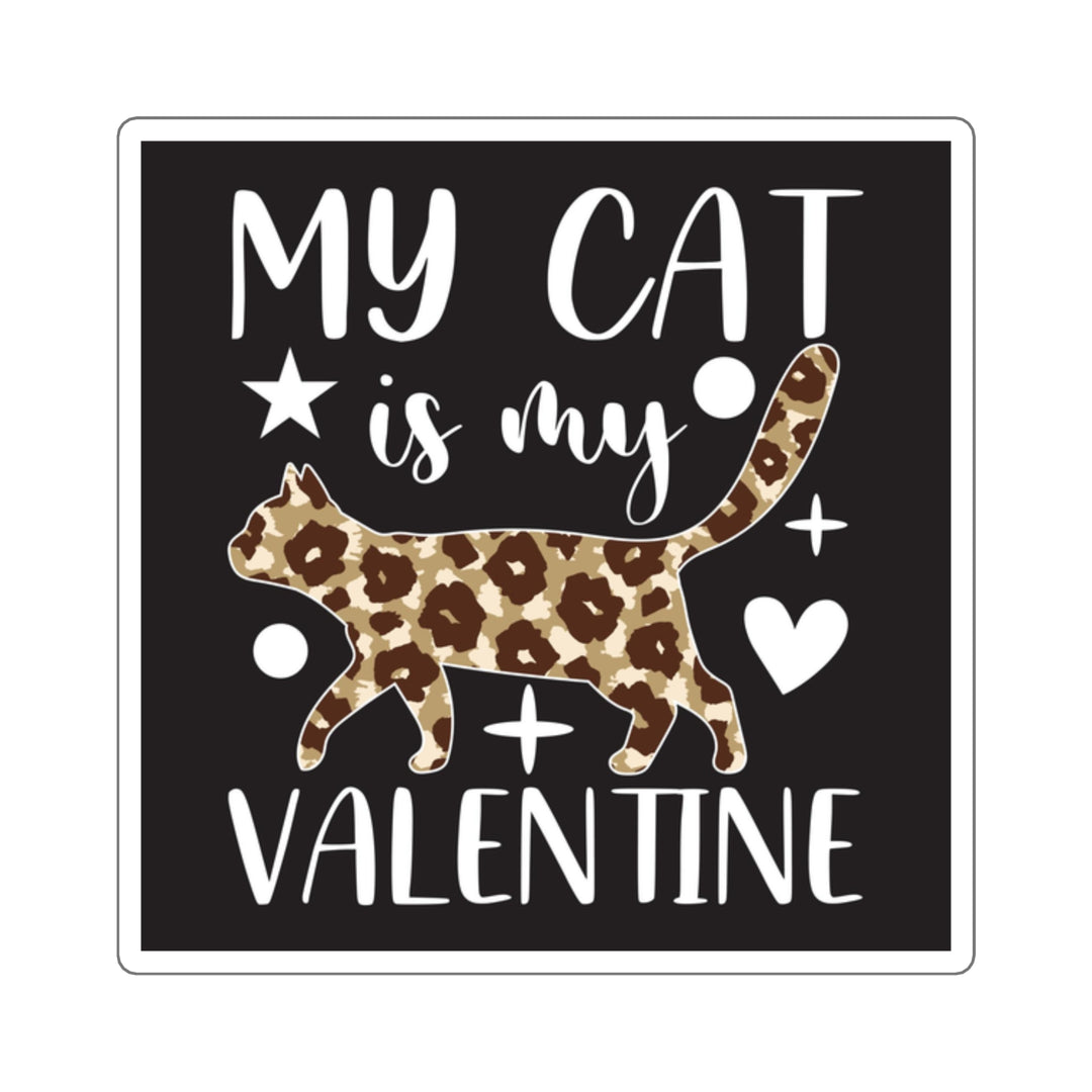 Leopard Cat Valentine Sticker