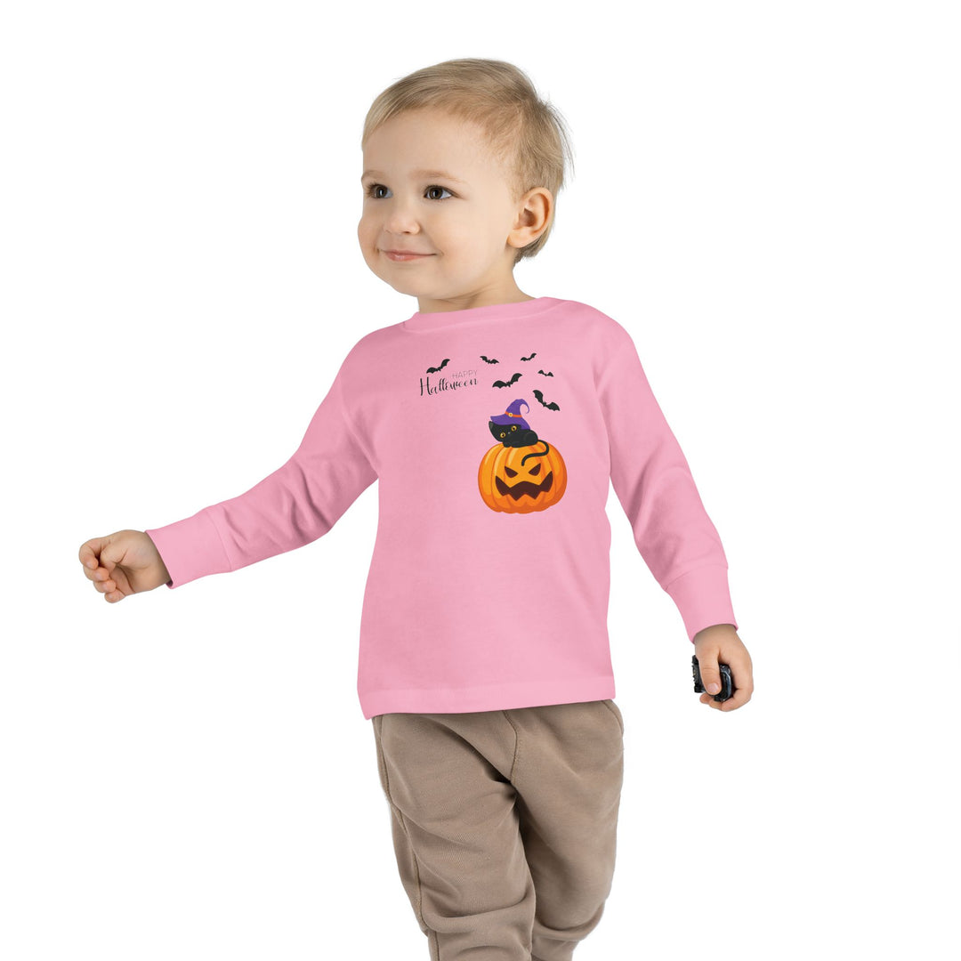 Cat-O-Lantern Toddler Long Sleeve Tee