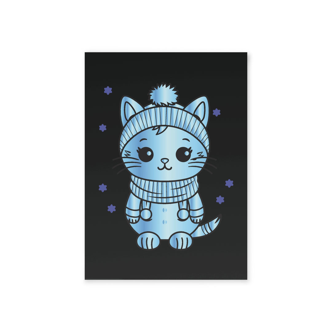 Winter Cat Greeting Card