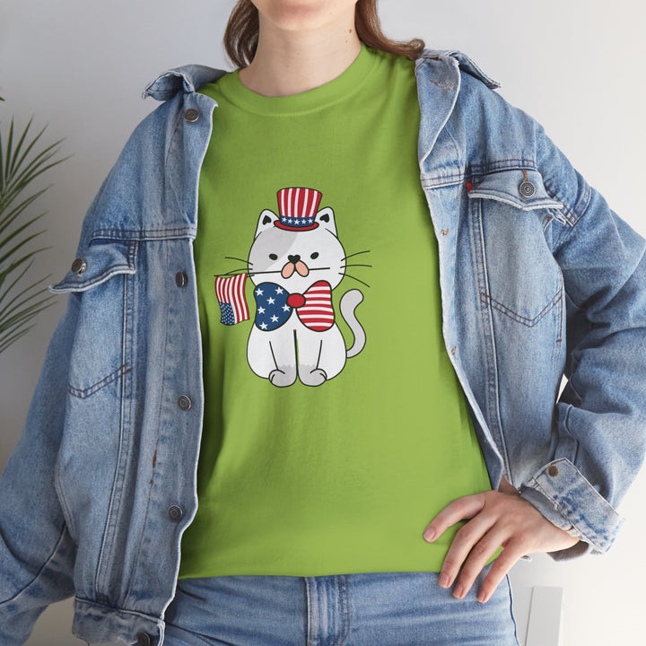 Patriotic Cat Cotton Tee