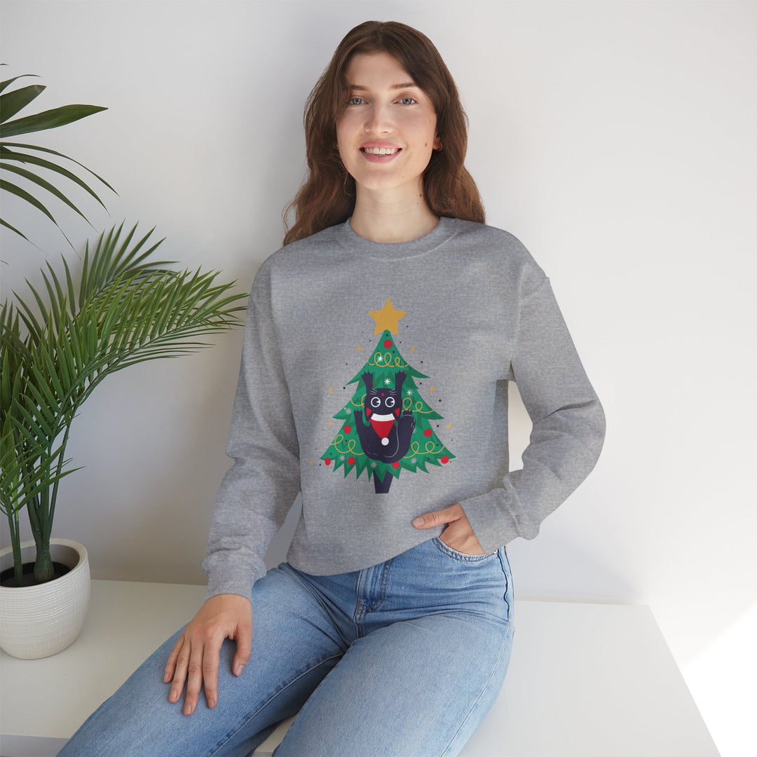 Tree Climbing Kitty Crewneck Sweatshirt