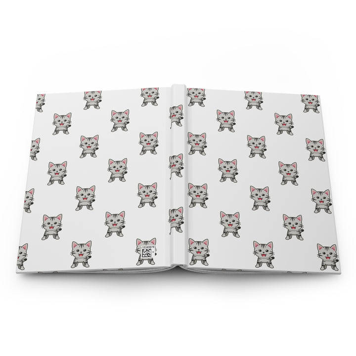 Gray Tabby Cat Hardcover Journal