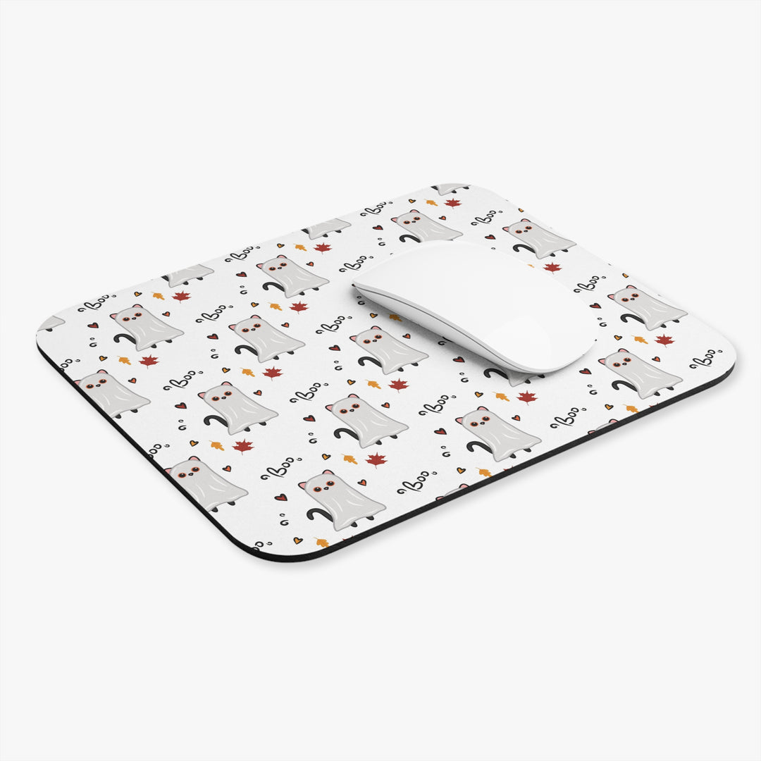 Ghost Cat Halloween Mouse Pad