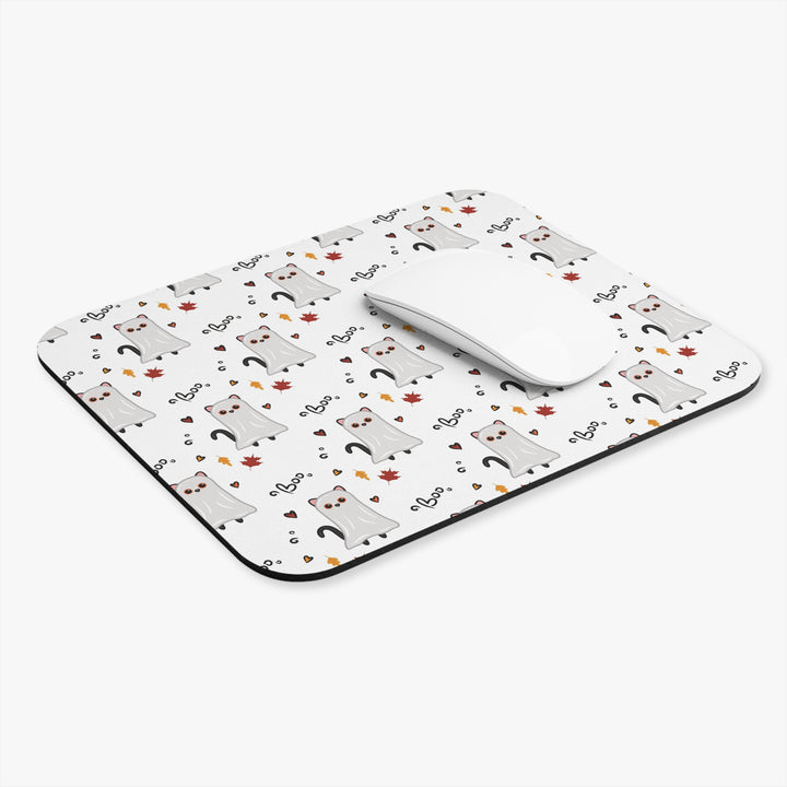 Ghost Cat Halloween Mouse Pad