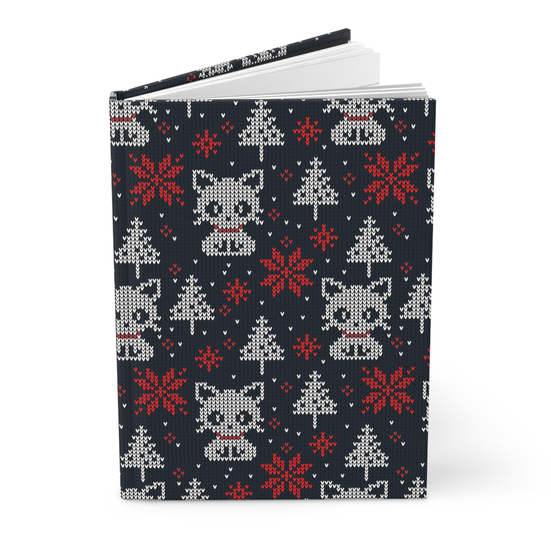 Christmas Sweater Cat Hardcover Journal