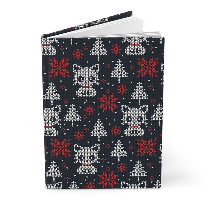 Christmas Sweater Cat Hardcover Journal