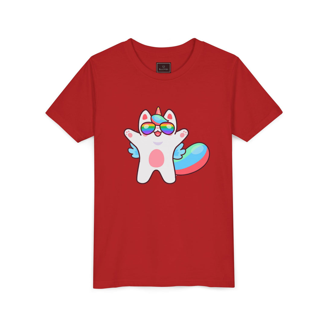 Caticorn Party Time Youth Short Sleeve Tee