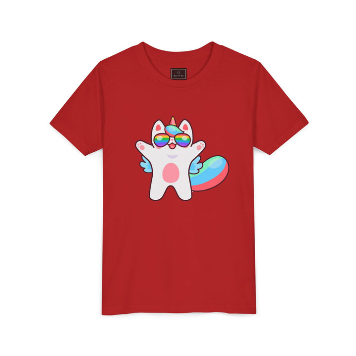 Caticorn Party Time Youth Short Sleeve Tee
