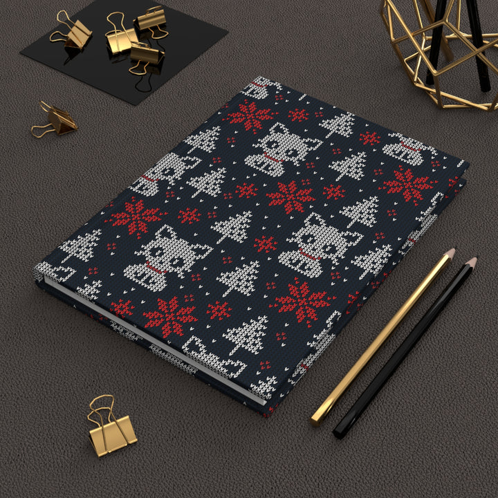 Christmas Sweater Cat Hardcover Journal