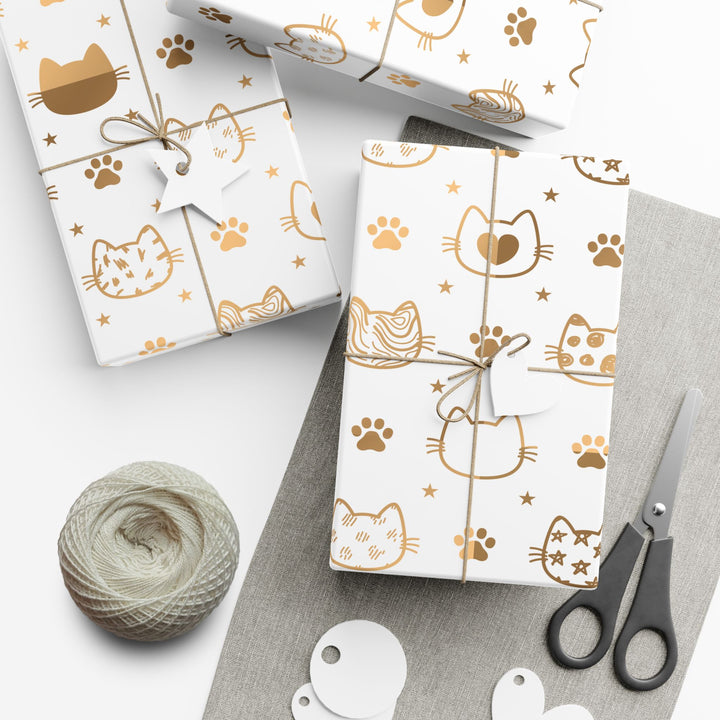 Golden Cat Gift Wrap