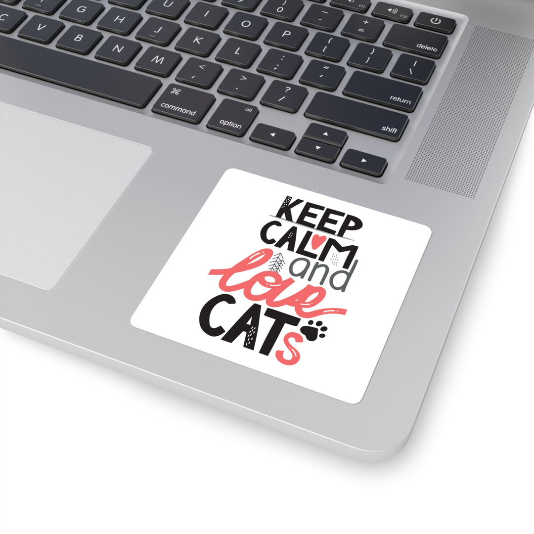 Keep Calm Love Cats Square Sticker