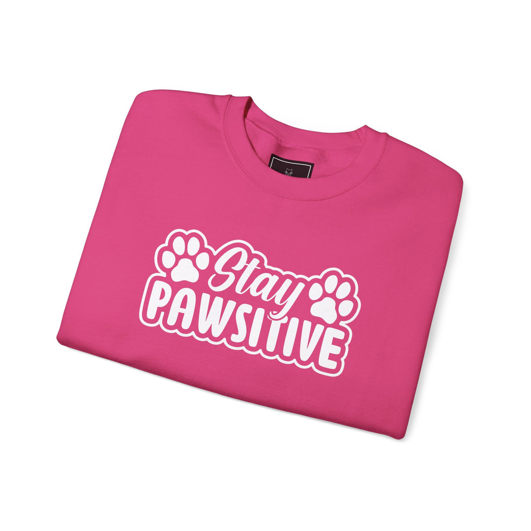 Stay Pawsitive Unisex Crewneck Sweatshirt