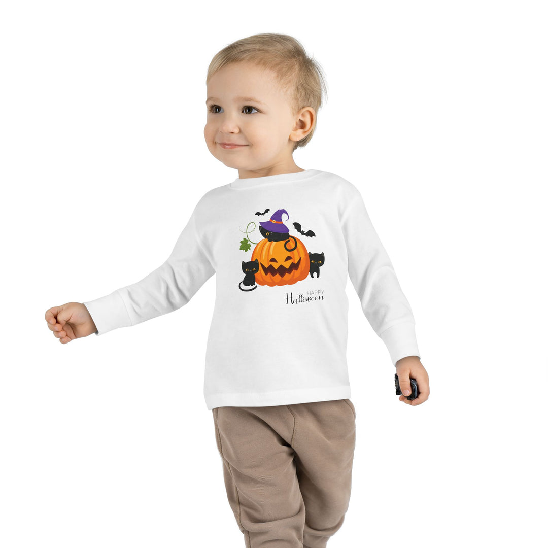 Meow-l-o-Ween Toddler Long Sleeve Tee