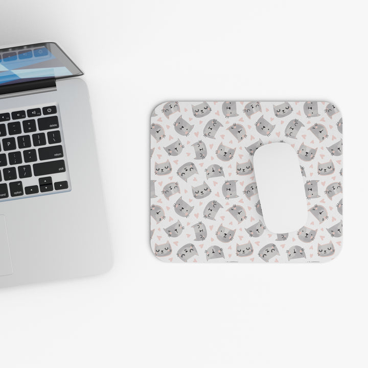 Sweet Gray Kitty Mouse Pad