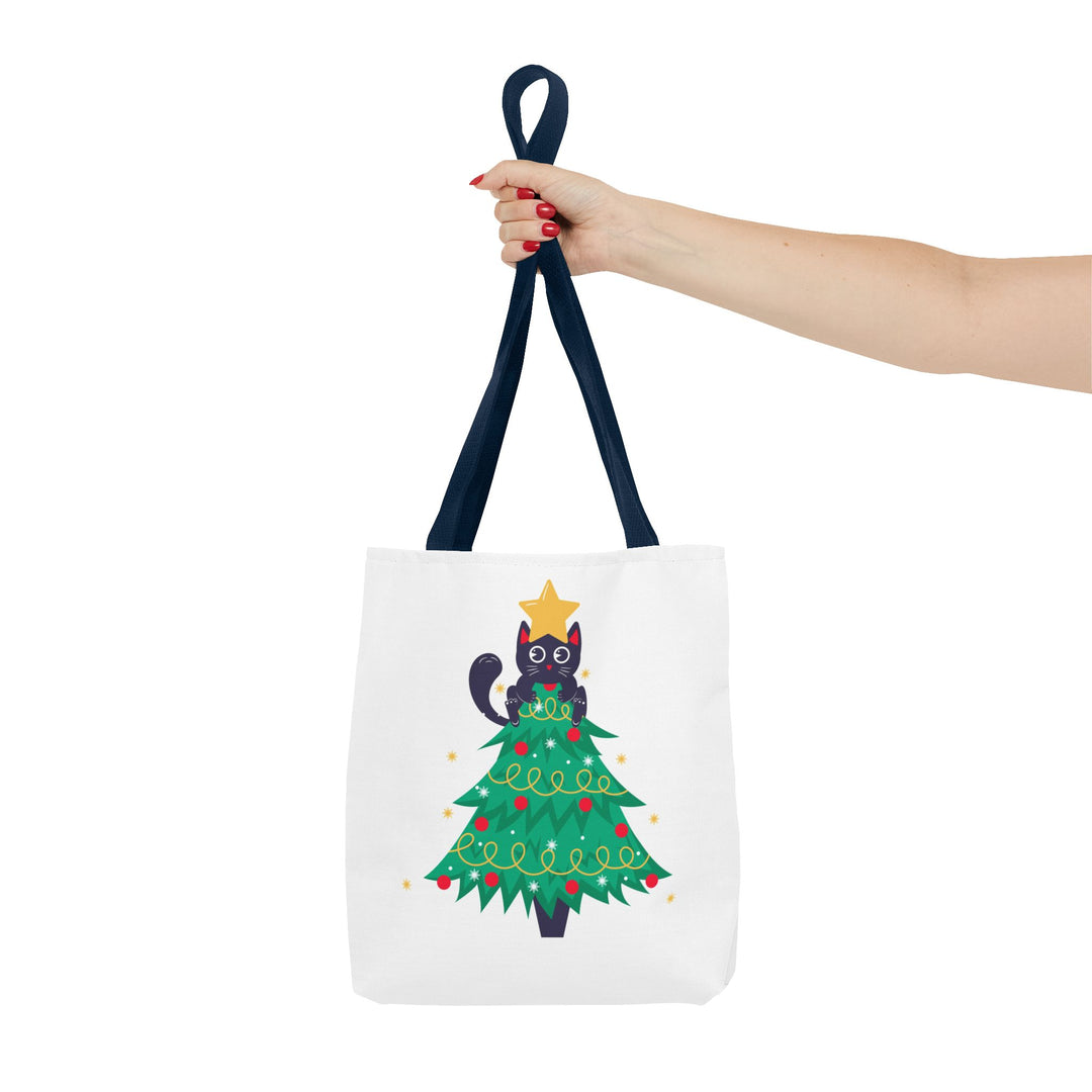Cat Christmas Tree Tote Bag