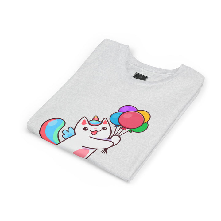 Caticorn and Balloons Youth Short Sleeve Tee