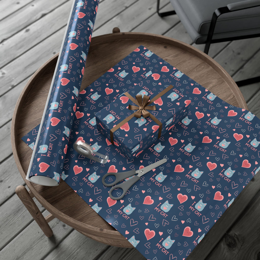 I Love My Cat Gift Wrap