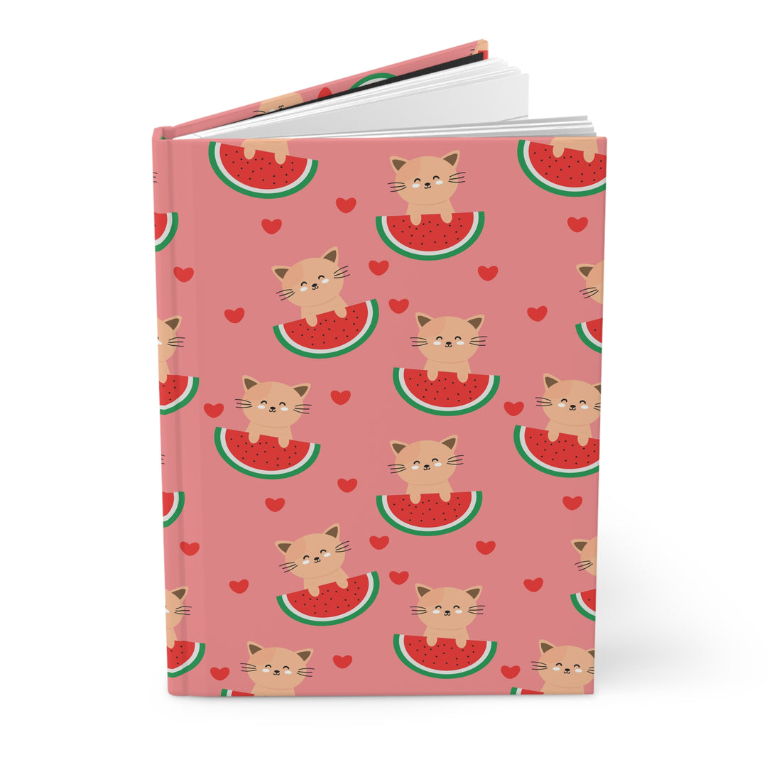 Watermelon Cat Hardcover Journal