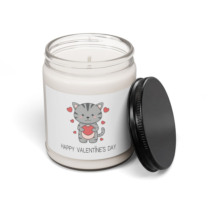 Valentine Cat Scented Soy Candle, 9oz
