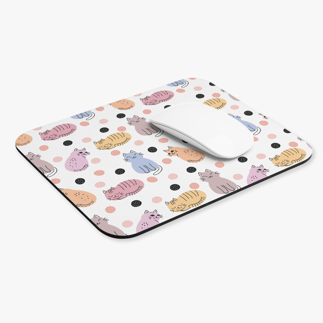Cats and Dots Mouse Pad
