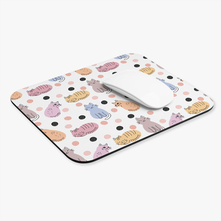 Cats and Dots Mouse Pad