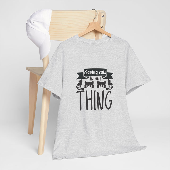 Saving Cats Is My Thing Cotton Tee