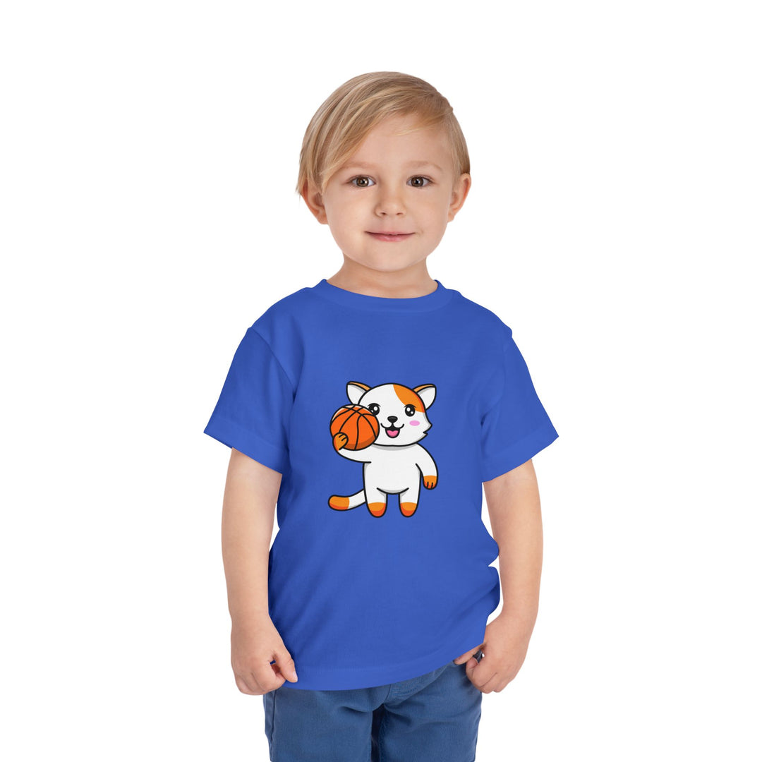 Basketball Cat Toddler Tee