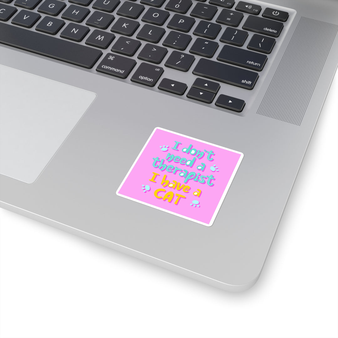 Therapist Cat Square Sticker