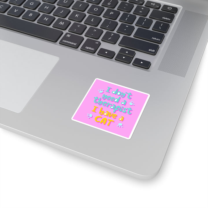 Therapist Cat Square Sticker