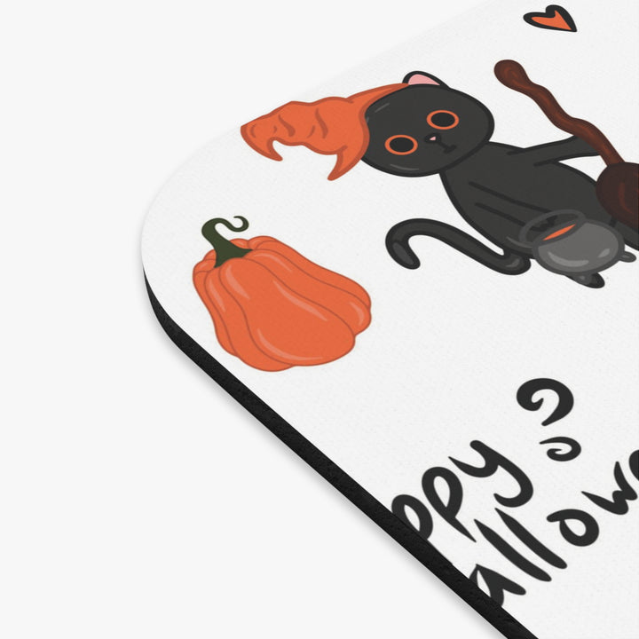 Happy Halloween Black Cat Mouse Pad