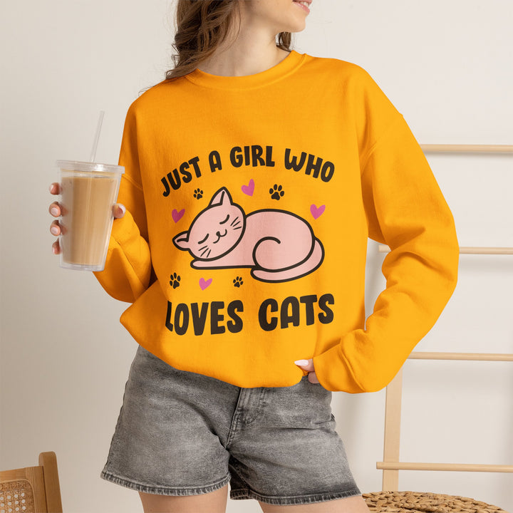 Girl Who Loves Cats Crewneck Sweatshirt