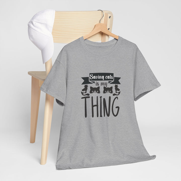 Saving Cats Is My Thing Cotton Tee