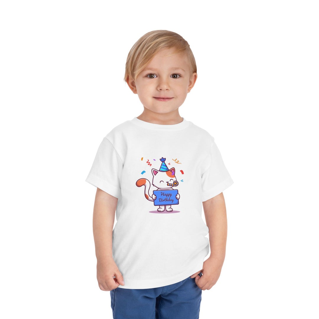 Birthday Celebration Cat Toddler Tee