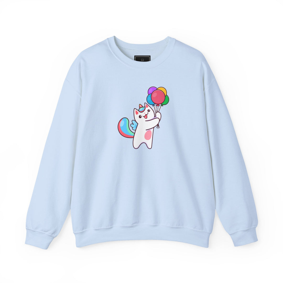 Caticorn and Balloons Unisex Crewneck Sweatshirt