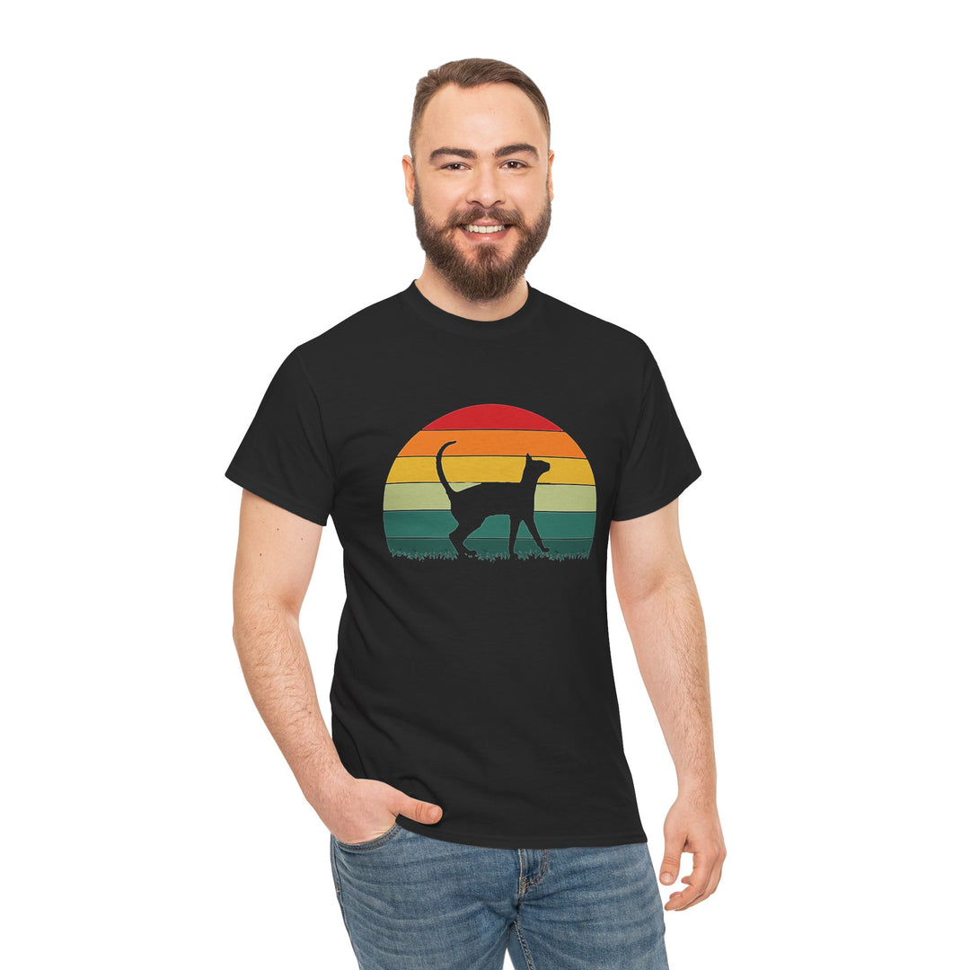 Sunset Cat Cotton Tee