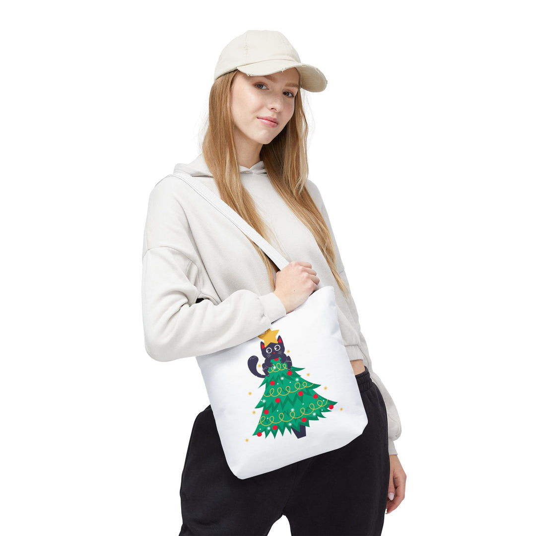 Cat Christmas Tree Tote Bag
