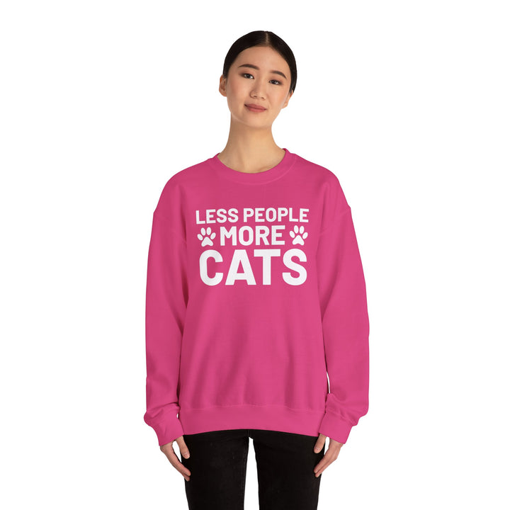 Less People More Cats Crewneck Sweatshirt