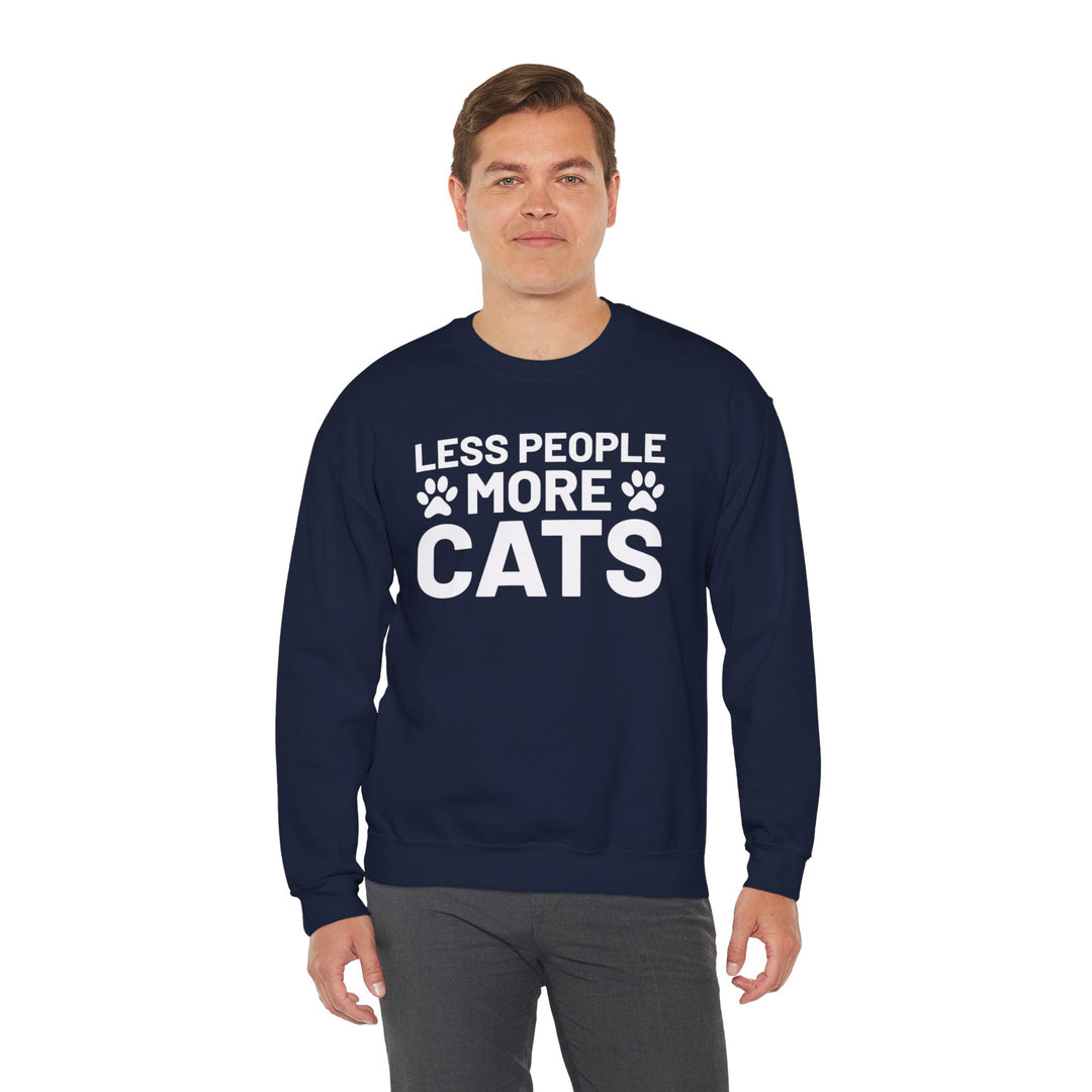 Less People More Cats Crewneck Sweatshirt