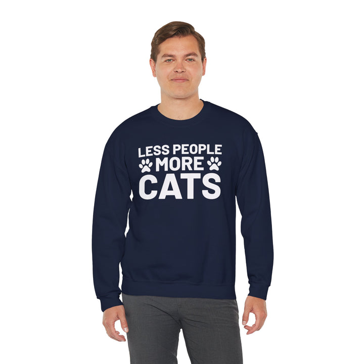 Less People More Cats Crewneck Sweatshirt
