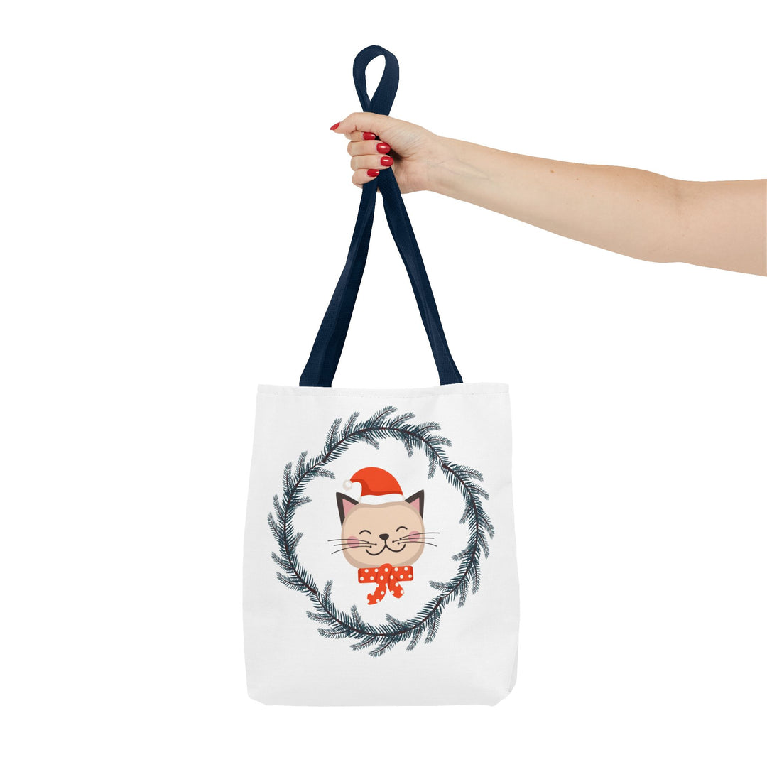Vintage Christmas Cat Tote Bag